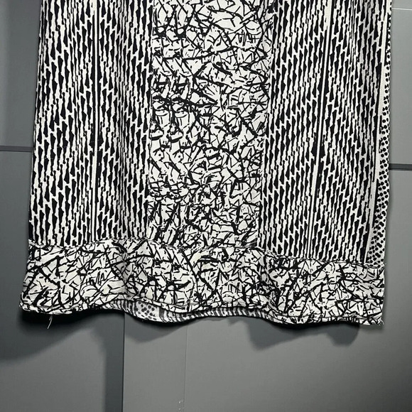 Soft Surroundings 3/4 Sleeve Raven Dress Abstract Print Bown/White SIze Small - Picture 4 of 7
